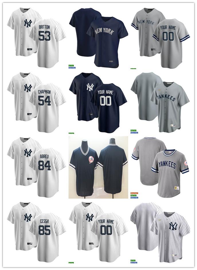 

Men Women Youth New York Yankees 84 Albert Abreu 53 Zack Britton 85 Luis Cessa 54 Aroldis Chapman Custom Baseball Jersey Bla, Blue;black