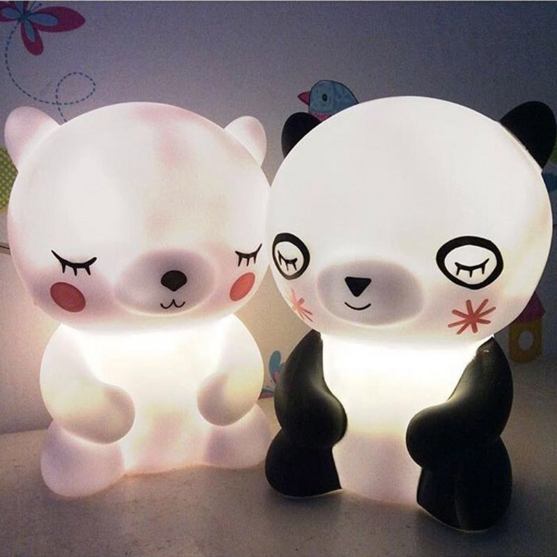 Bear Panda Led Nightlight Lamp Cute Animal Cartoon Nightlight For baby nursery Nightroom Bedroom Living room Decorative-image-691932686