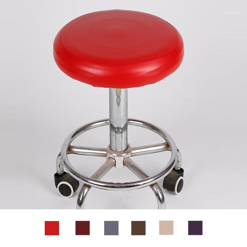 

Waterproof Bar Stool Cushions Covers Round Elastic Seat Slipcover Covers, Also For Beauty Salon Suppplies Chair