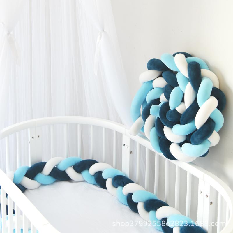 

Bedding Sets 2021 3M Baby Bed Bumper Braid Knot Pillow Cushion For Infant Crib Protector Cot Tour De Lit Tresse Room Decor