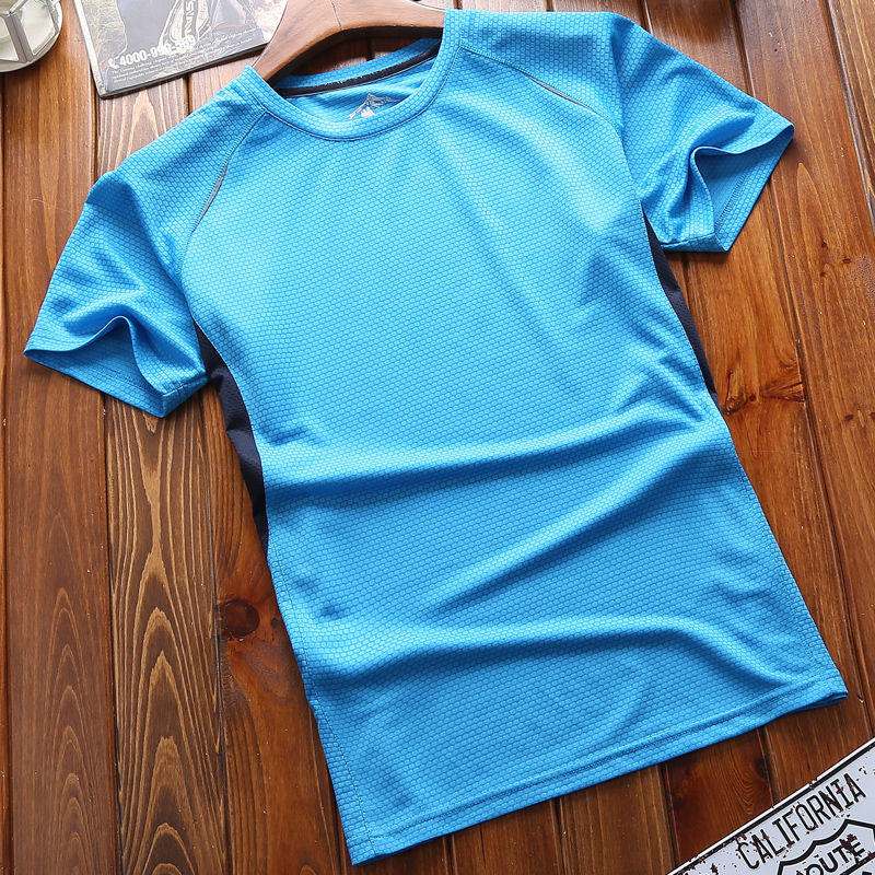 

07 Outdoor short-sleeved soccer Jersey summer sports T-shirt quick-drying men's tops fitness clothes, Black;yellow