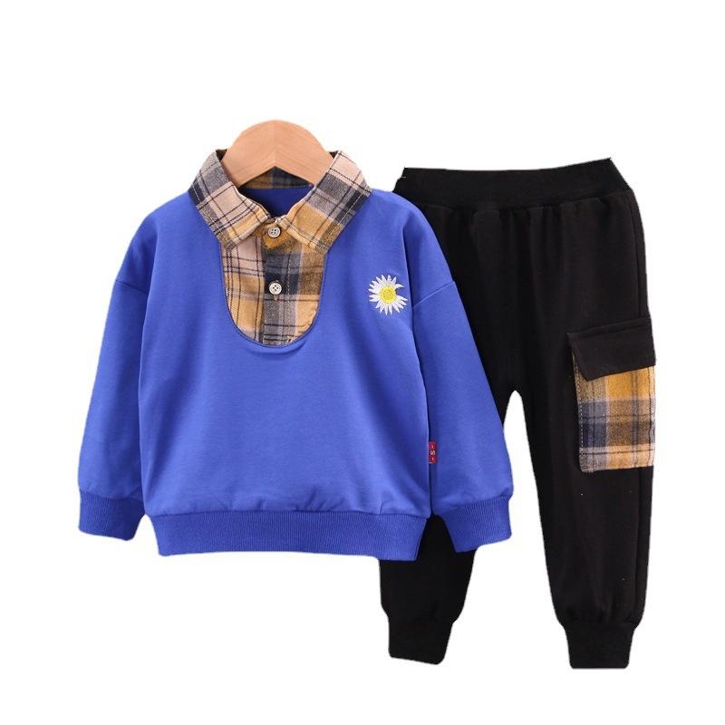 

Clothing Sets Spring Autumn Baby Boys Clothes Suit Children Fashion Cotton T-Shirt Pants 2Pcs/Sets Toddler Casual Costume Kids Tracksuits, White