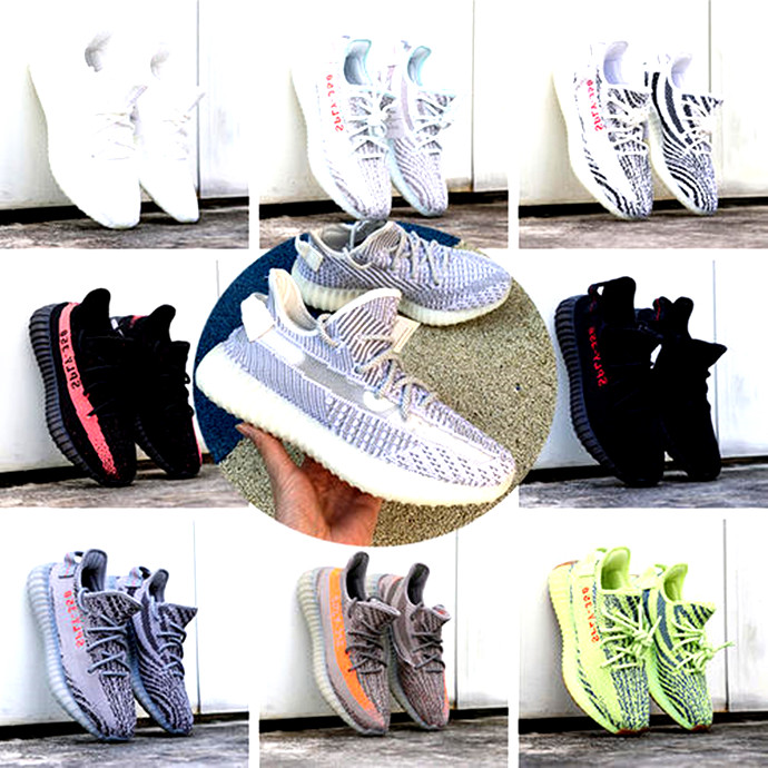 

2021 new hot 3M reflective boost runnings shoes V2 Israfil cinder desert yecheil tail Light zebra boost 350 Shoes women men sneakers, Choose a shoe size