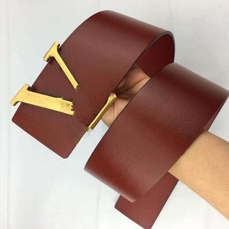 

designer belts 20 style women fashion belt womens 7.0cm big buckle waistband gold buckles fashions designers genuine waistbands without box, Black;brown