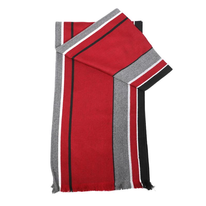 

Scarves MOLIER.LU Men Fashion Fall And Winter Long Cashmere Tassel Warm Solid Color Striped Plaid Red Blue Gray Women Scarf