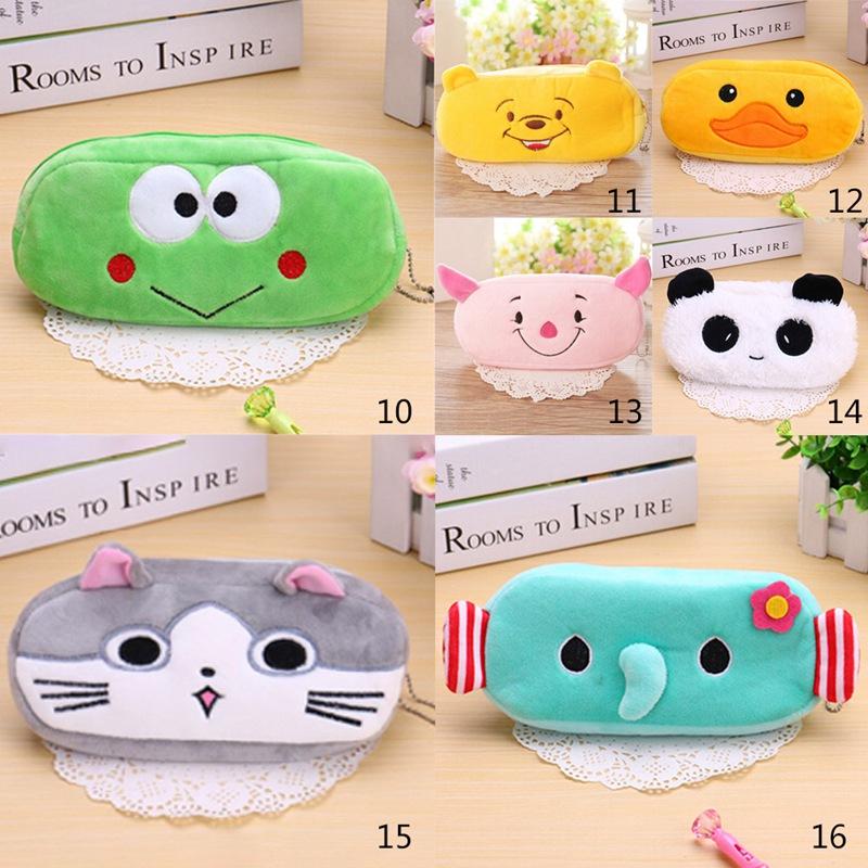 

Cute Plush Animal Pencil Case Cartoon Panda Bear Fruit Pen Bag Box For Kids Gift Stationery Pouch Cosmetic School Supplies Bags
