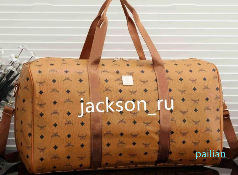 

Hot brand men luxury women travel bag PU Leather duffle bag brand designer luggage handbags large capacity sports bag55*25*30cm, Customize