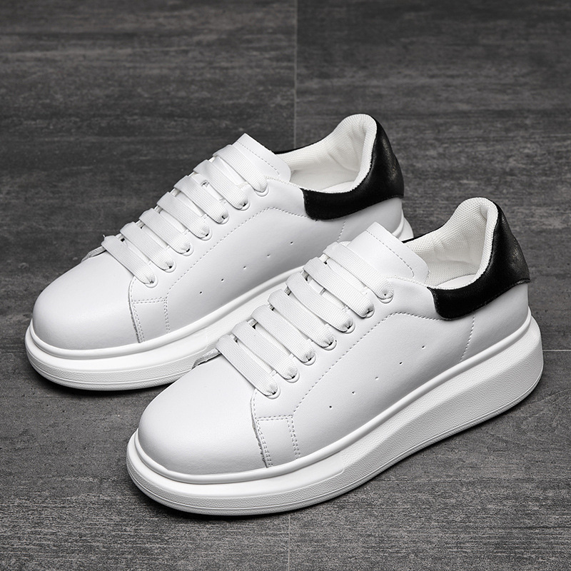 

Spring and Summer 2021 New Mcqueen Leather Shoes for Men Women, Black;white