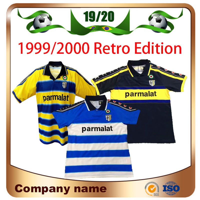 

1999 2000 Parma soccer jersey 99/00 home Crespo Thuram Baggio shirt Cannavaro Ortega classic vintage 3RD football Uniforms, 1999/2000 retro edition 3rd