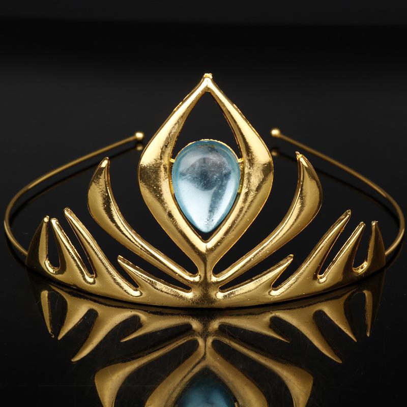 

Hair Clips & Barrettes Fashion Movie Golden Blue Crystal Bridal Small Crown Tiaras Combs Christmas Gifts Women Bride Wedding Accessories