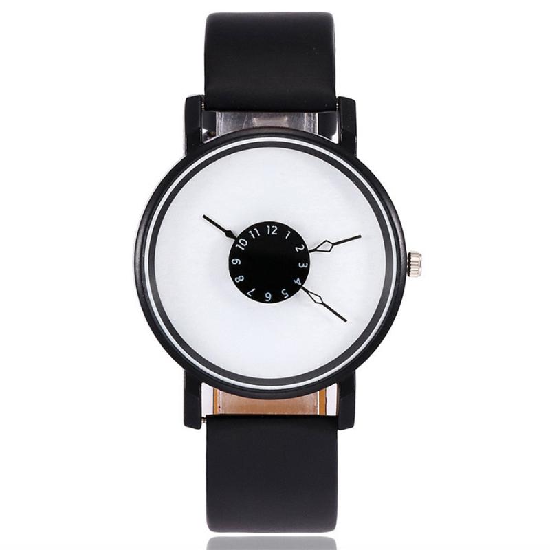 

Wristwatches Fashion Watches Unisex Women Quartz Leather Strap Watch Analog Wrist Woman Elegant Dress 11.18, Black