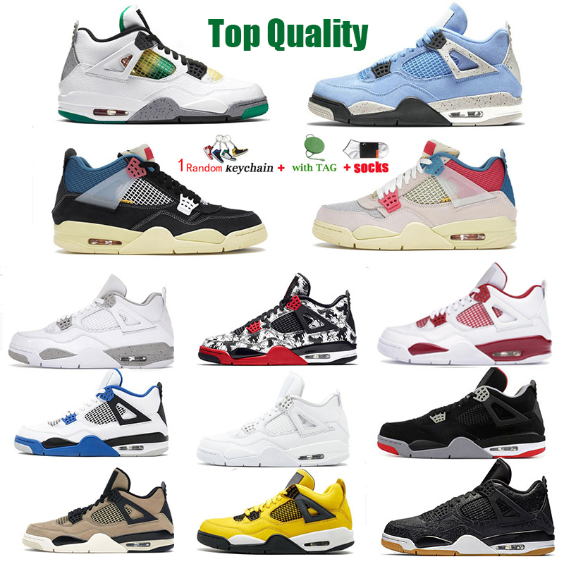 

Top quality 2022 Jumpman 4 4s Basketball Shoes Jump Mens University Blue Cream Sail Lightnings Red Thunder White Oreo Bred Taupe Haze OFF Black Cement Cat Trainers, 35