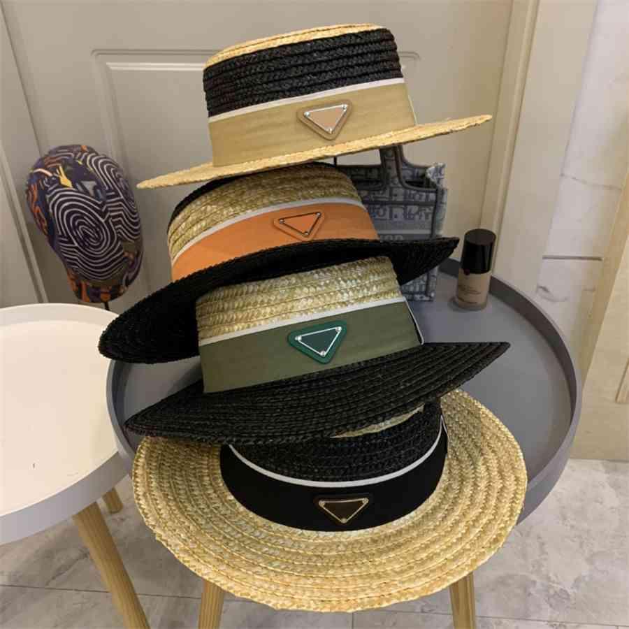 

2021 New Designer Fisherman Caps Classic Paragraph Male and Female High-quality Woven Straw Sun 5160u, Black