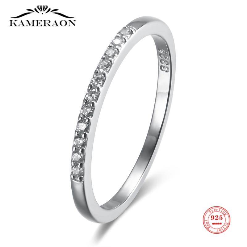 

Cluster Rings Sterling Silver 925 White Zircon Simple Thin Fashion Exquisite Fine Jewelry Gift For Women, Golden;silver