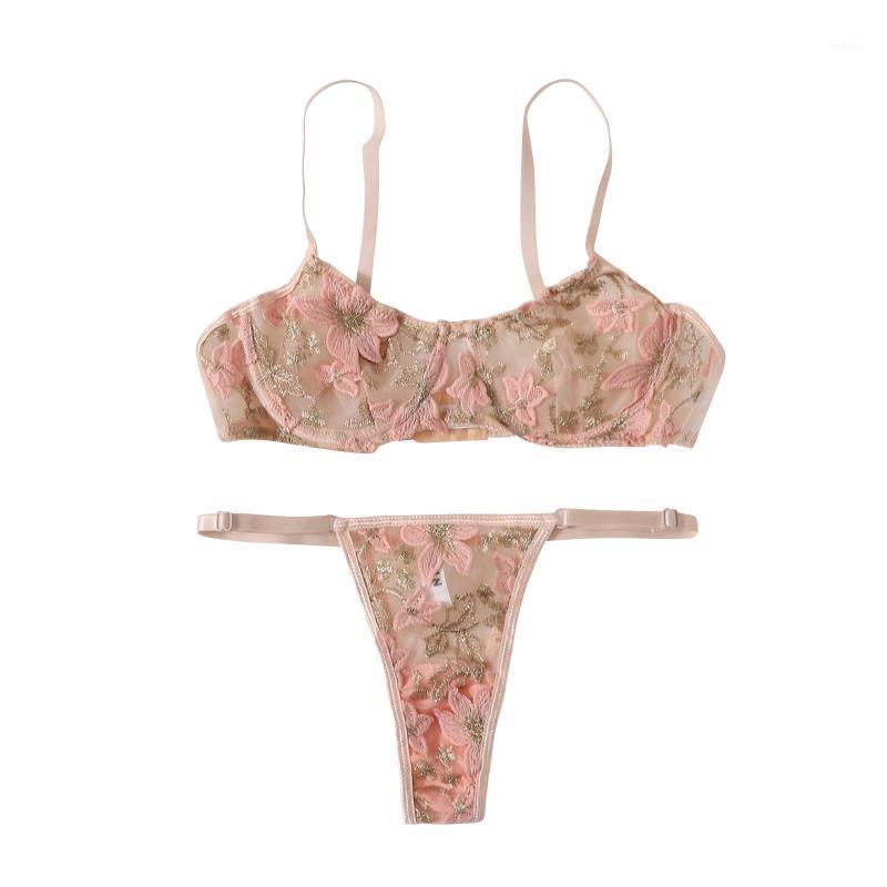 

Exotic Sets Bra Sexy Fashion G-string Thong Sleepwear Underwear Lingerie Flower Lace Babydolls Embroidery Bras, Pk