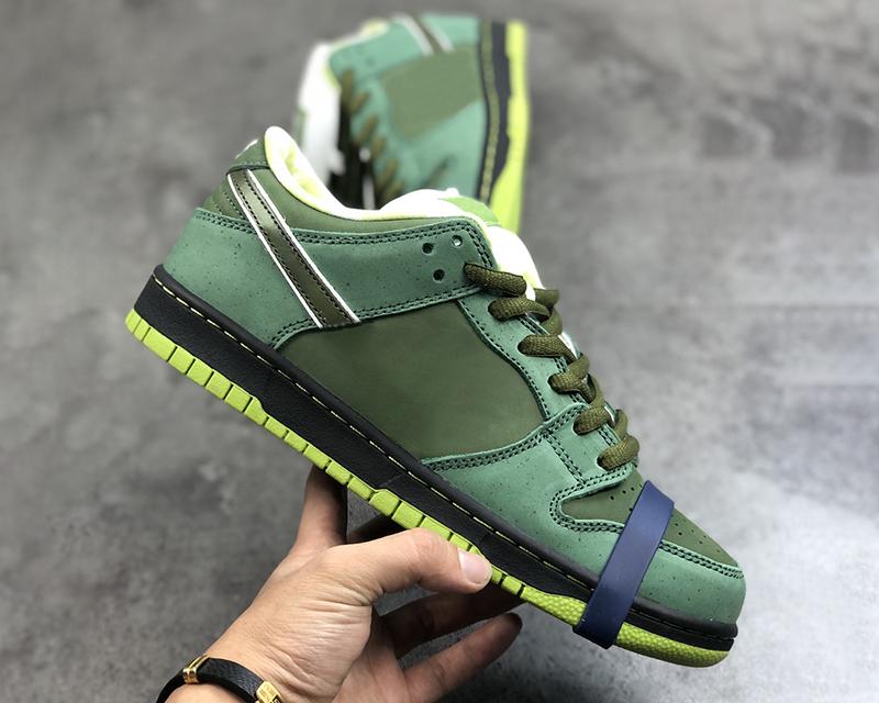 Chaussures de skateboard SB Dunk Low Sneakers Green Lobster Colorway Véritable cuir suédé Semelle extérieure en caoutchouc Sports Trendy Style Ta