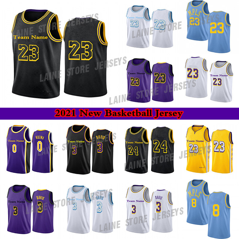 

Los 23 Angeles LeBron Jersey James Black Mamba Anthony 3 Davis Jerseys Jersey Basketball Jerseys, Black;red