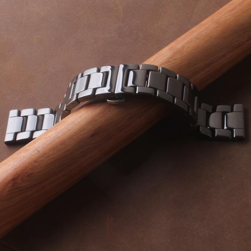 

Watch Bands Polished Black Ceramic Watchbands Bracelets 14mm 15mm 16mm 17mm 18mm 19mm 20mm 21mm 22mm For Beautiful Smart Wristwatches Band