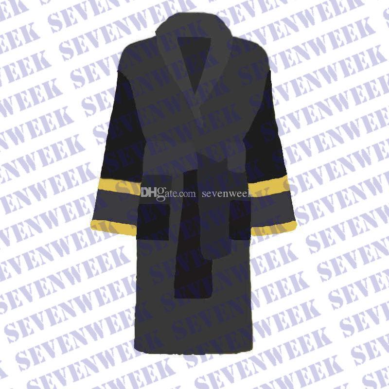 

Winter Warm Lovers Sleepwear Bathrobe Soft Cotton Couples Pajamas Robe Letter Print Men Women Nightgown Wear, Yellow