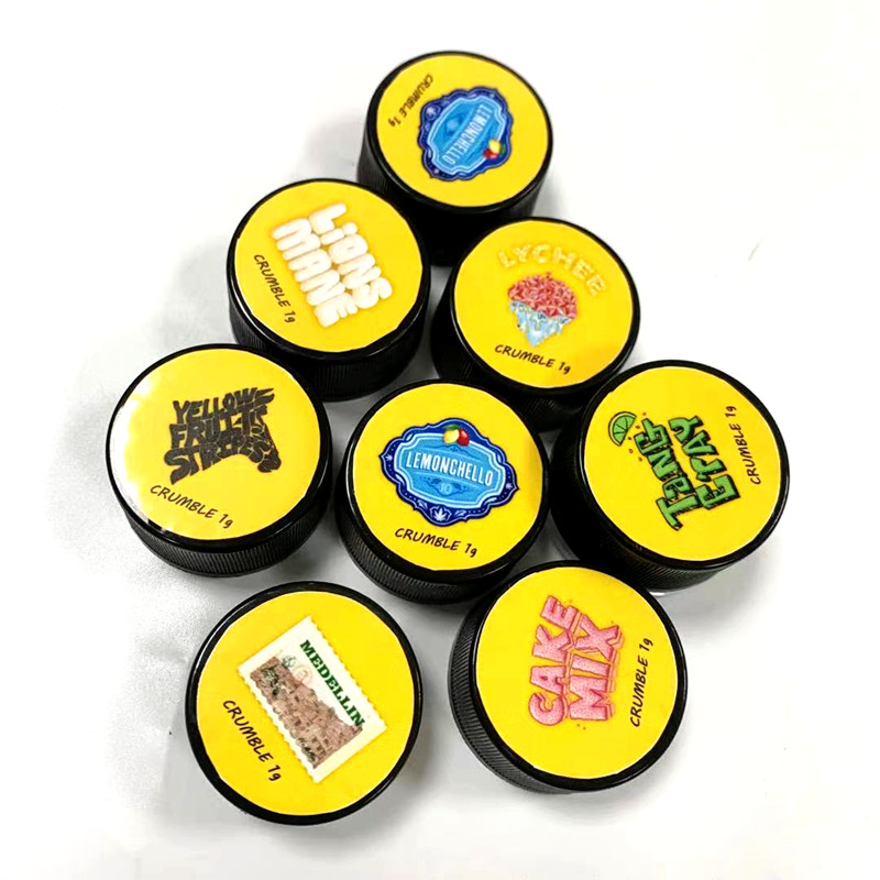 

Lemonnade Wax Jar 5ml clear Glass containers with Child Resistant Lid for live resin rosin suce extracts