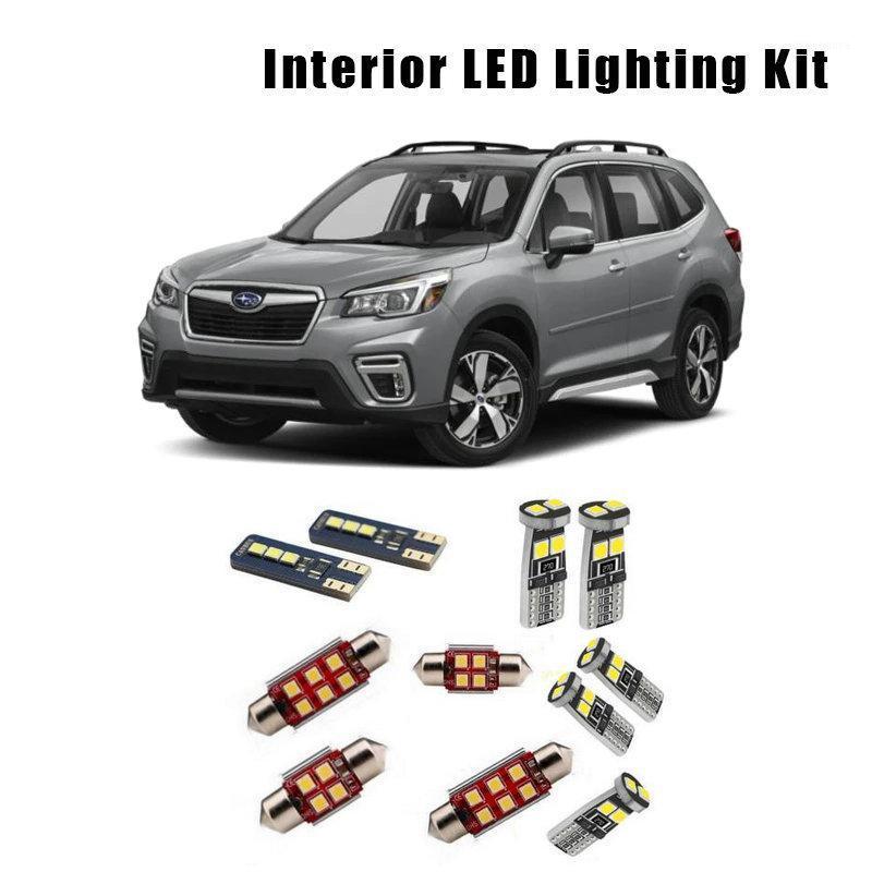 

Emergency Lights For Forester 2022 8 Bulbs White Error Free Canbus Car LED Reading Dome Map Light Interior Kit License Plate Lamp