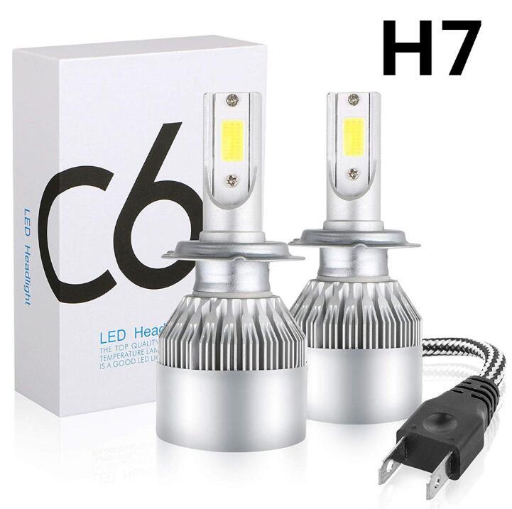 

Car Headlights By DHL Or Fedex 100pair 6000K 8000K 12V C6 H3 H7 H1 9006 H13 H4 H11 Headlight Led Bulbs Super Bright Turbo Light