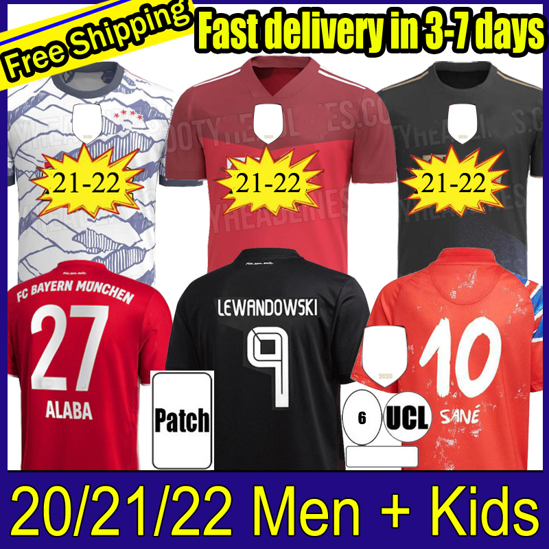 

20 21 22 BAYERN LEWANDOWSKI SANE soccer jersey COMAN MUNICH MULLER DAVIES football shirt Men Kids kit MUNCHEN 2020 2021 HUMANRACE fourth 4th, 20-21 third