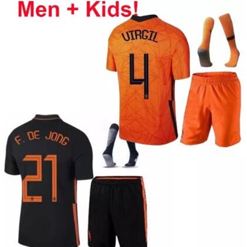 

2021 Men's Casual Shirts children's Dutch children + jersey DE JONG Trainingspak Voetbal shades Chandal VIRGIL Ligt football eq 210506, White;black