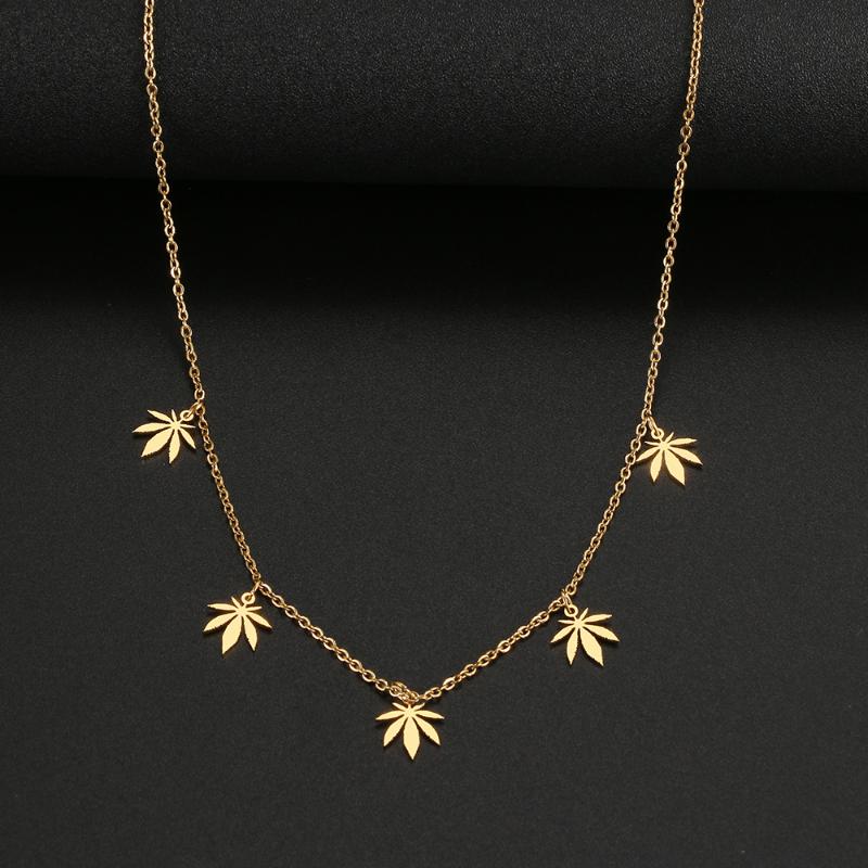 

Pendant Necklaces Stainless Steel Amulet Gold Color Multi-accessory Simple Chain Necklace For Women Jewelry Gifts