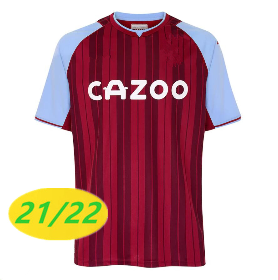 

men 21/22 GREALISH soccer jersey WESLEY Kodja 2021 2022 EL GHAZI CHESTER McGinn jugador football shirts, 20/21 home men