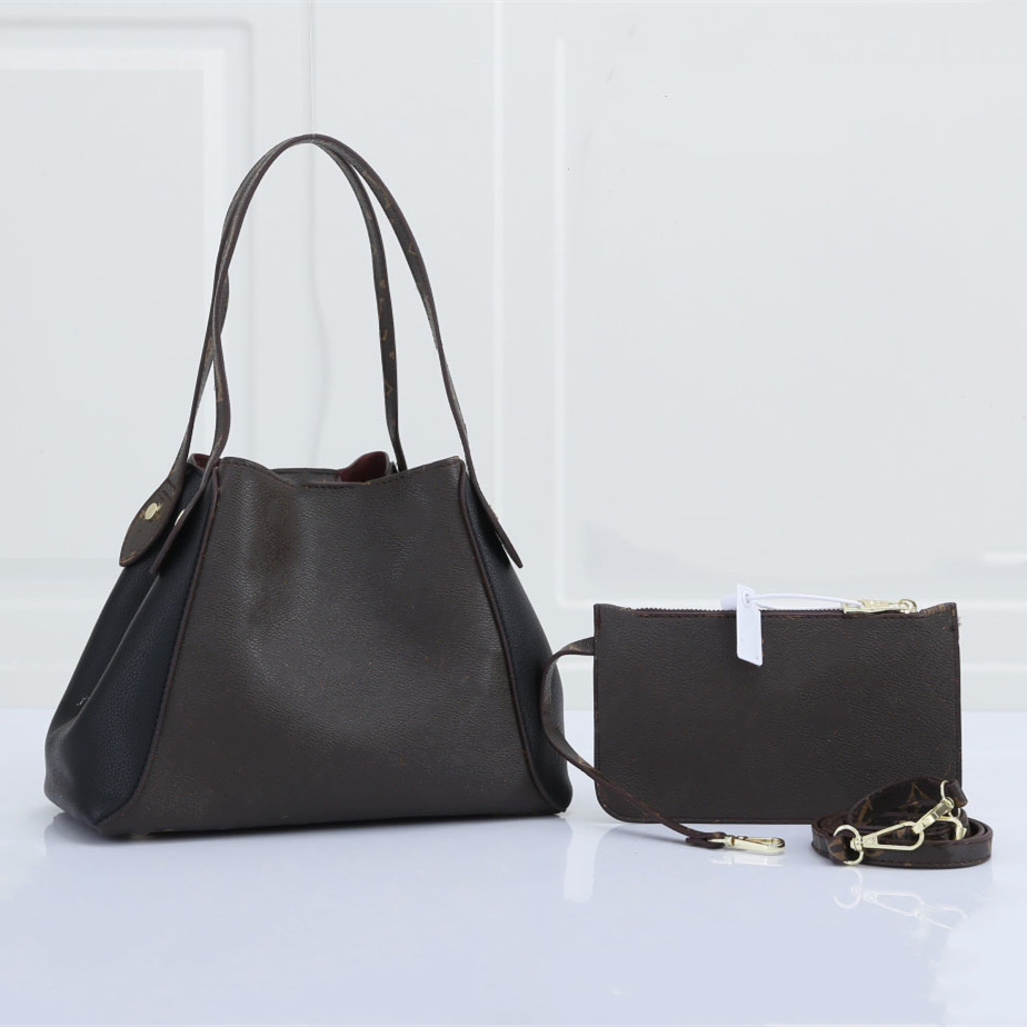 

2Pcs/set Luxury Designer Bags Handbags+Wallets Womens Handbags Flower Backpack Ladies Tote Leather Clutch Shoulder Bag