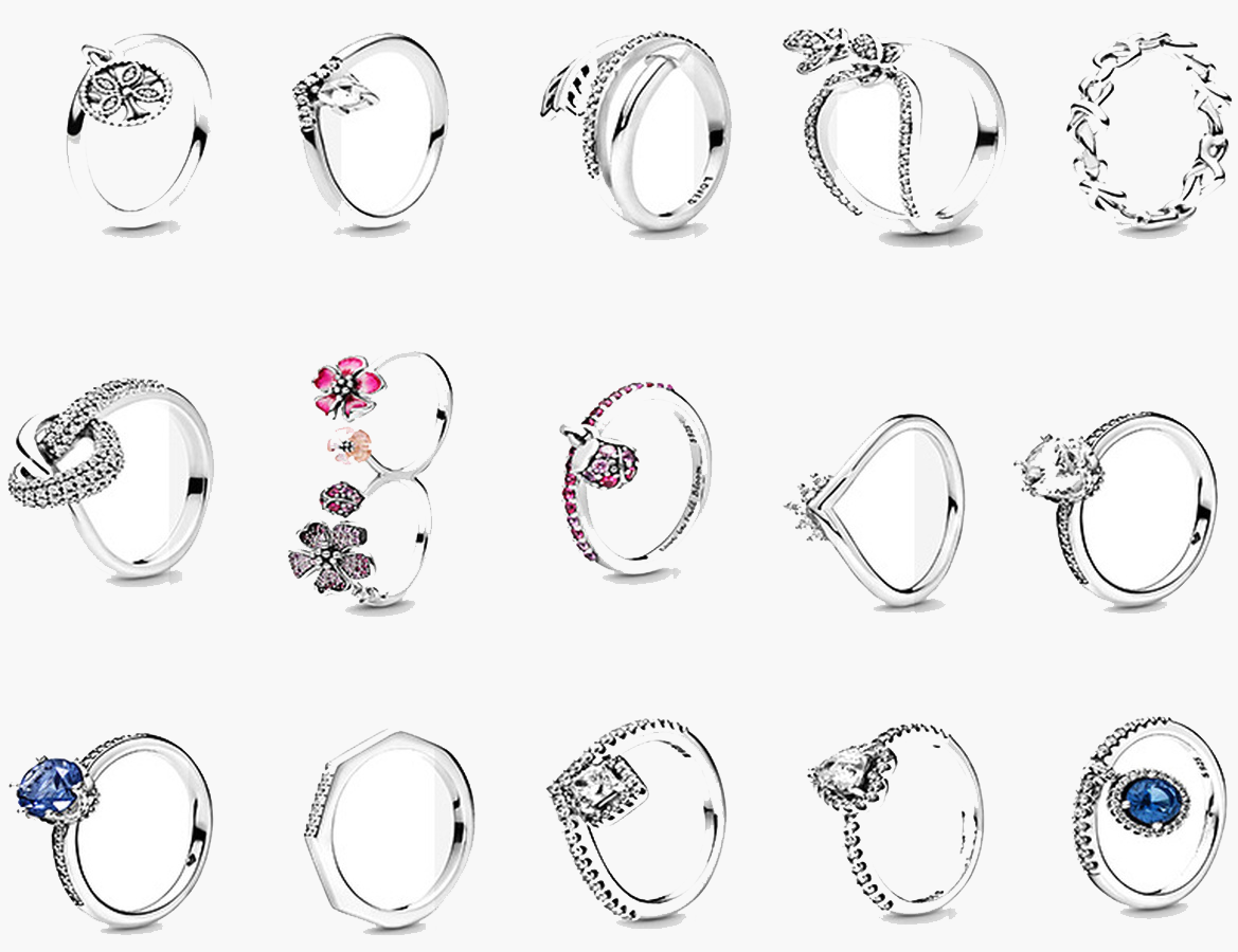 

Women's 925 Sterling Silver Wedding Rings Cubic Zirconia Diamonds for Pandora Style Heart Love Simple Fashion Couple Engagement Ladies, Slivery;golden