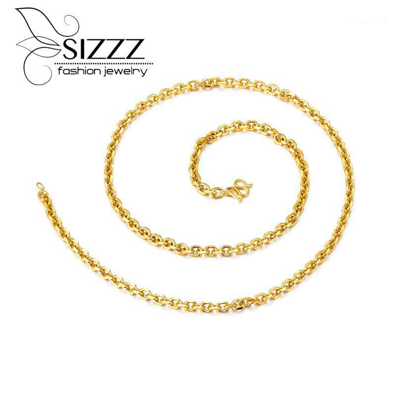 

5mm/3.3mm Wide Wild Gold Color Plated Single Chain Cross Necklace For Men Chains