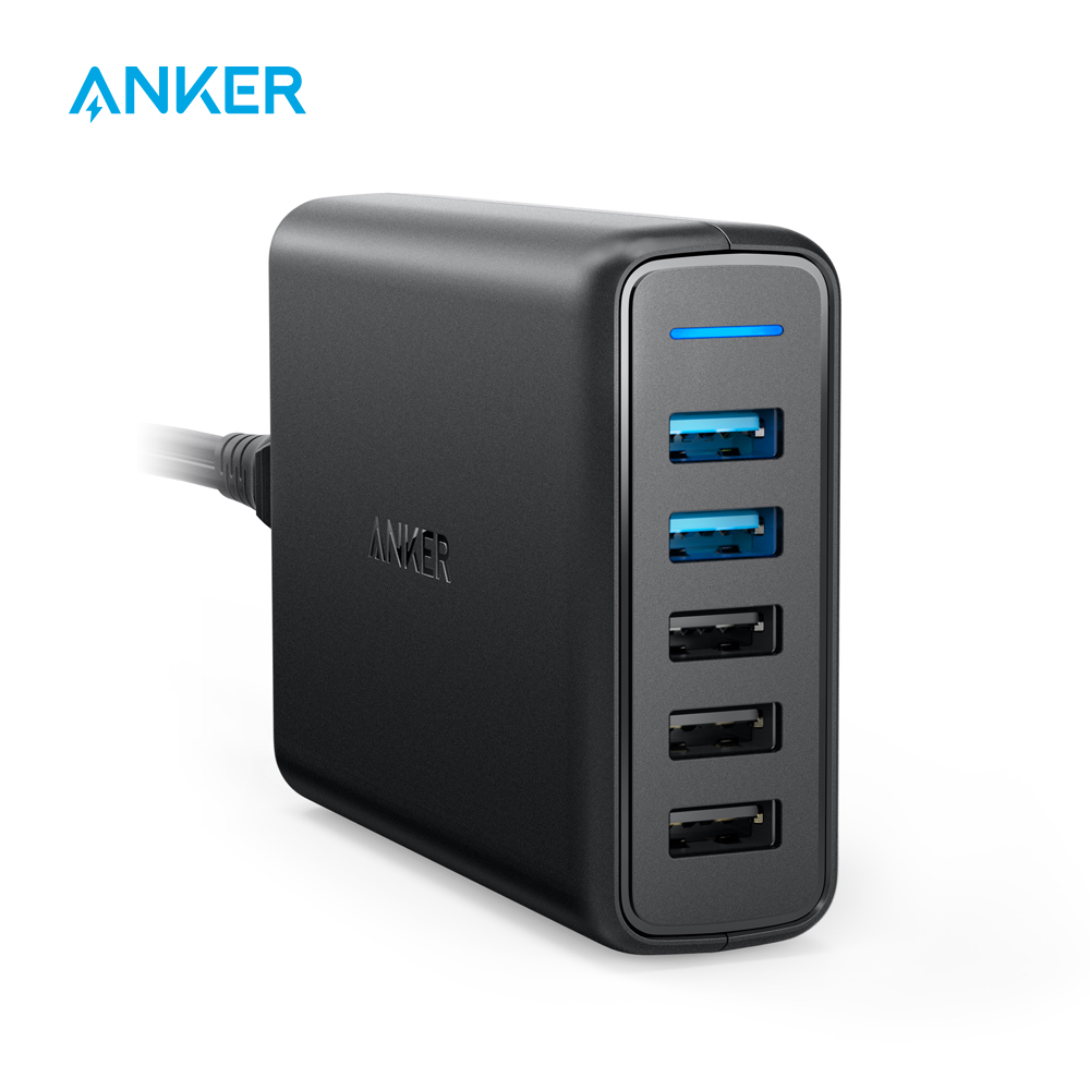 

Anker Quick Charge 3.0 63W 5-Port US/UK/EU USB Wall Charger PowerIQ PowerPort Speed 5 for iPhone iPad LG Nexus HTC and More