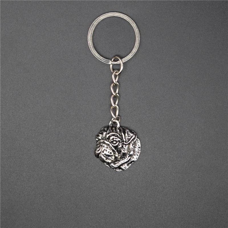 

Keychains Drop Pug Key Chains Trendy Vintage Retro Animal Keyrings Jewellery