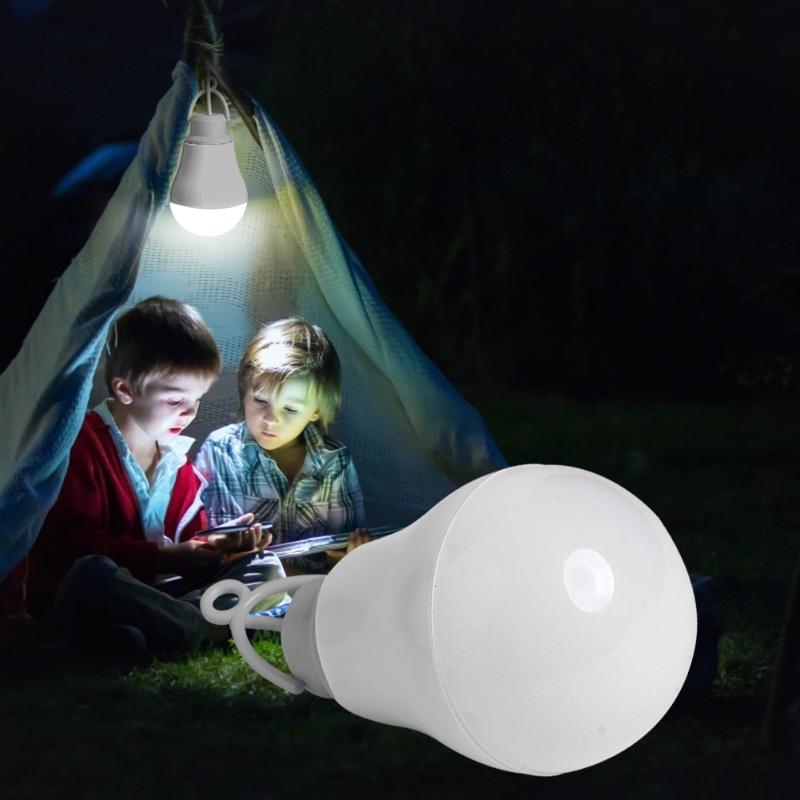 

Portable USB Rechargeable LED Bulb Lamp Outdoor Dormitory Energy Saving Hanging Night Lighting For Camping Reading Plastic Bulbs