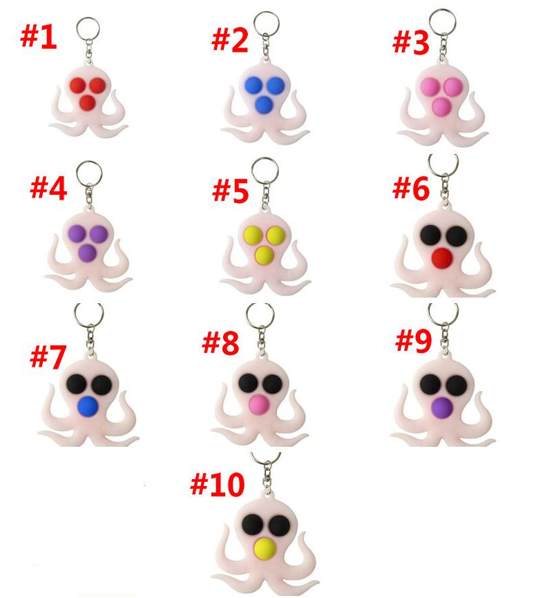 

Party Push Bubble simple dimple Keychain Kids Adult Novel Toy Fidget Toys Key Ring Stress Relief W299