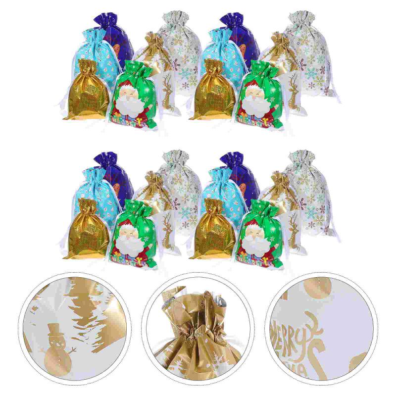 

Gift Wrap 24Pcs Bags Creative Pouches Candy Snack Storage Holders (Assorted Color)