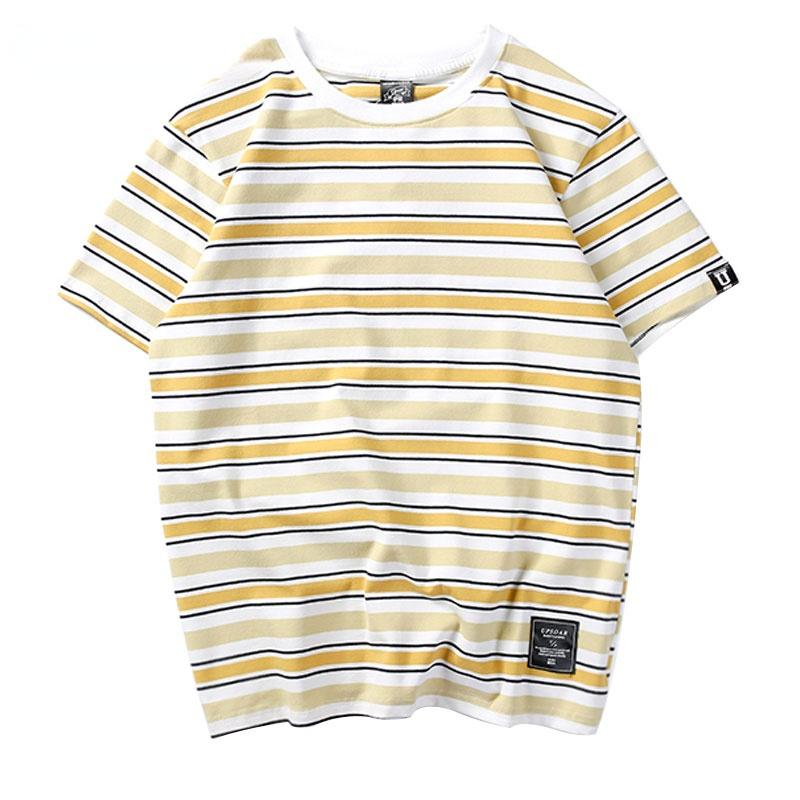 

Men's T-Shirts 2022 Harajuku Stripe T Shirts Men/Women Hip Hop Casual Cotton Short Sleeve Tops Tees Summer Fashion Tshirts Black Red Pink, White;black