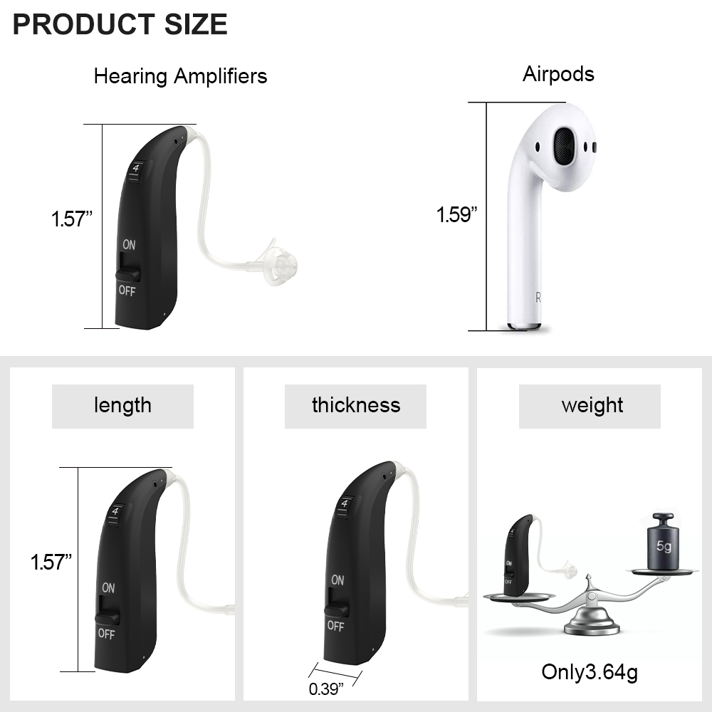 

2021 Bluetooth Rechargeable Hearing Aid Mini Device Ear Amplifier Digital Hearing Aids BTE Elderly Ear Care Hearing AmplifierScouts