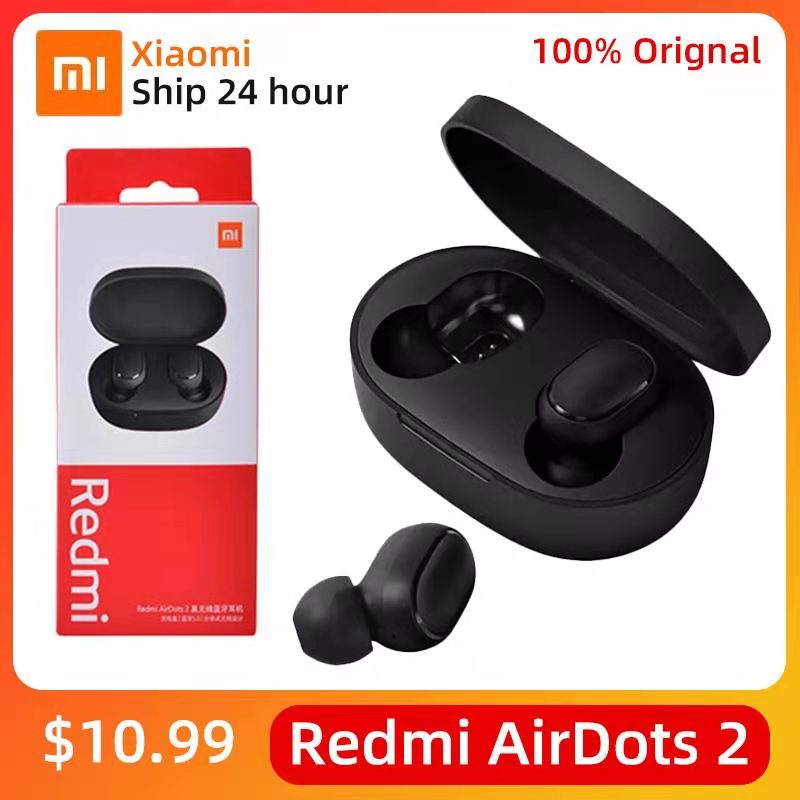 

NEW Original Xiaomi Redmi Airdots 2 True Wireless Bluetooth 5.0 TWS earphone Voice control With Mic Handsfree Earbuds AI Control