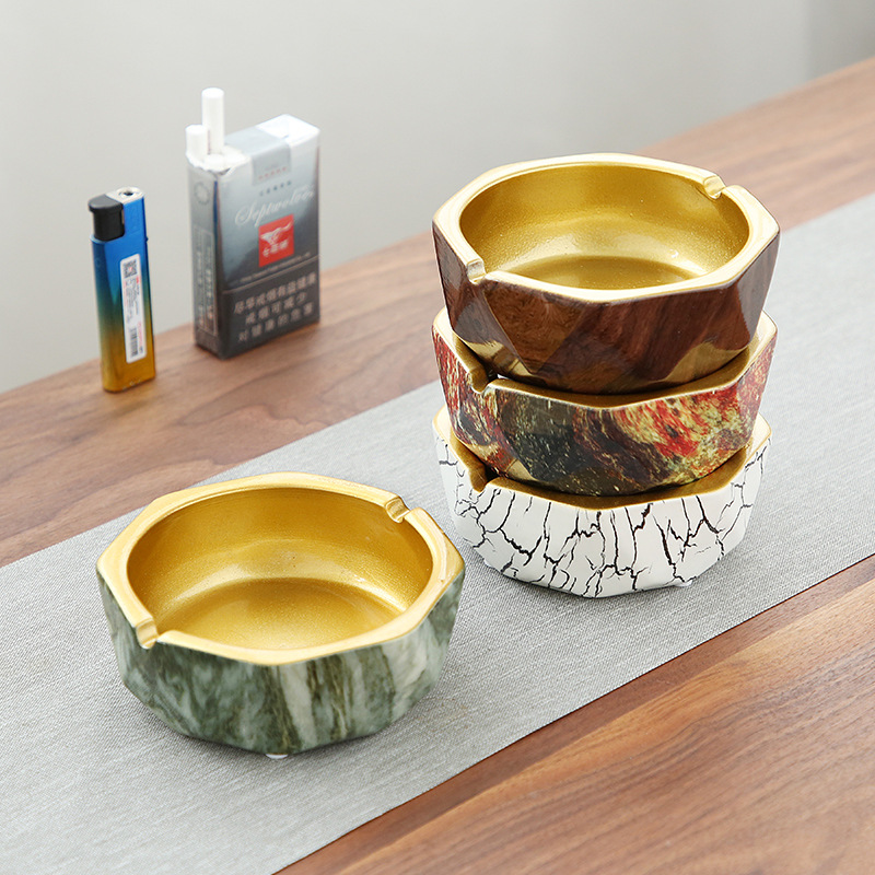 

Ceramic Ashtray Hollow Out Ash Tray Nordic Modern Ascherbecher Home Office Desktop Decor