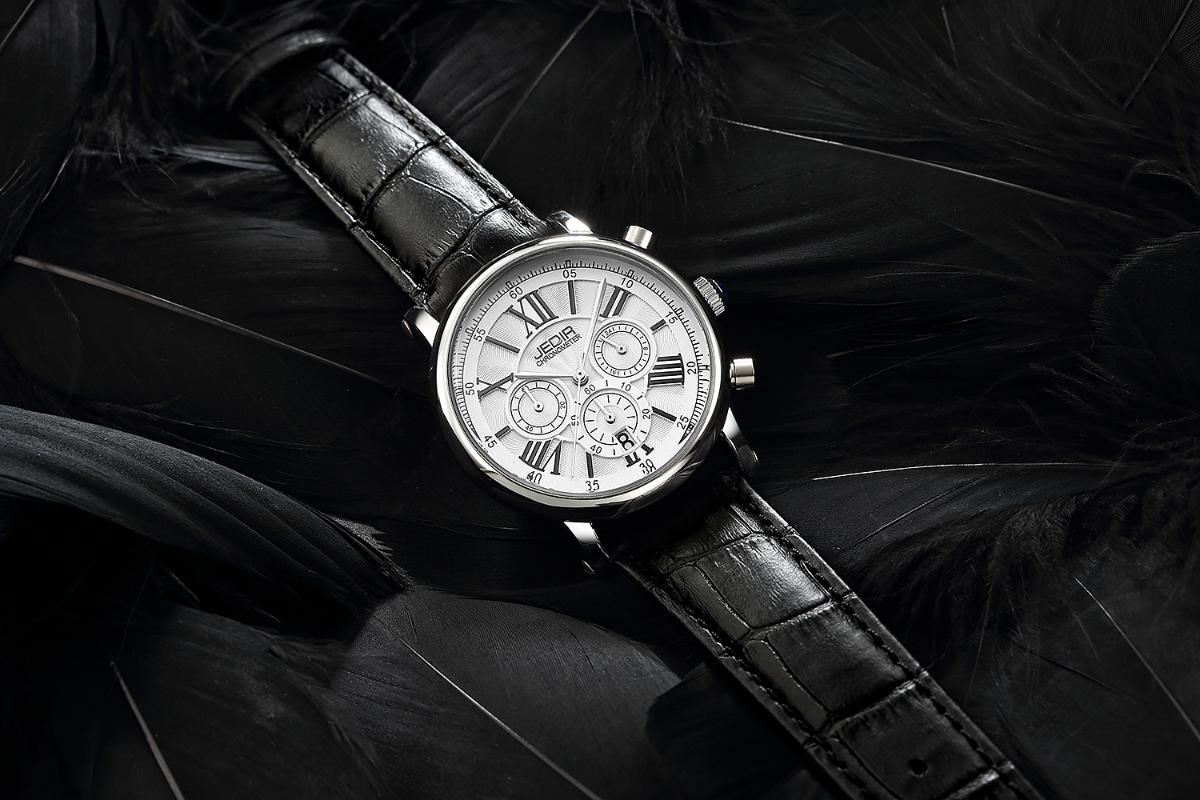 

Wristwatches 2021 Fashion Luxury Ladies Watch Leather Strap Waterproof Multifunctional Quartz Relogio Feminino, Black white