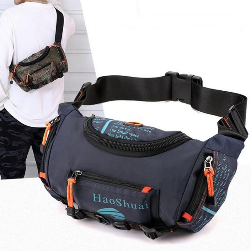 

Waist Bags Quality Nylon Men's Belt Fanny Pack Shoulder Messenger Bag Large Capacity Travel Bum Sling Chest