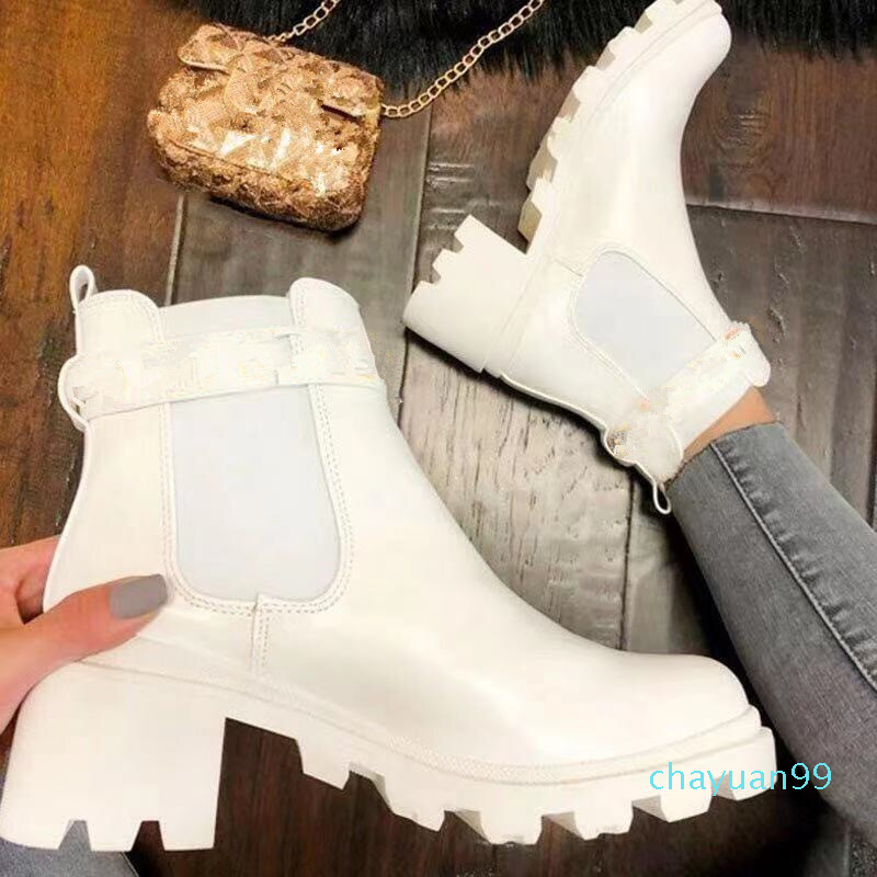 

2021 boots for women Womens Chunky Heel Work Tooling Shoe fashion Western Crystal Bee Star Desert Rain Boot Winter Snow Ankle Martin, White