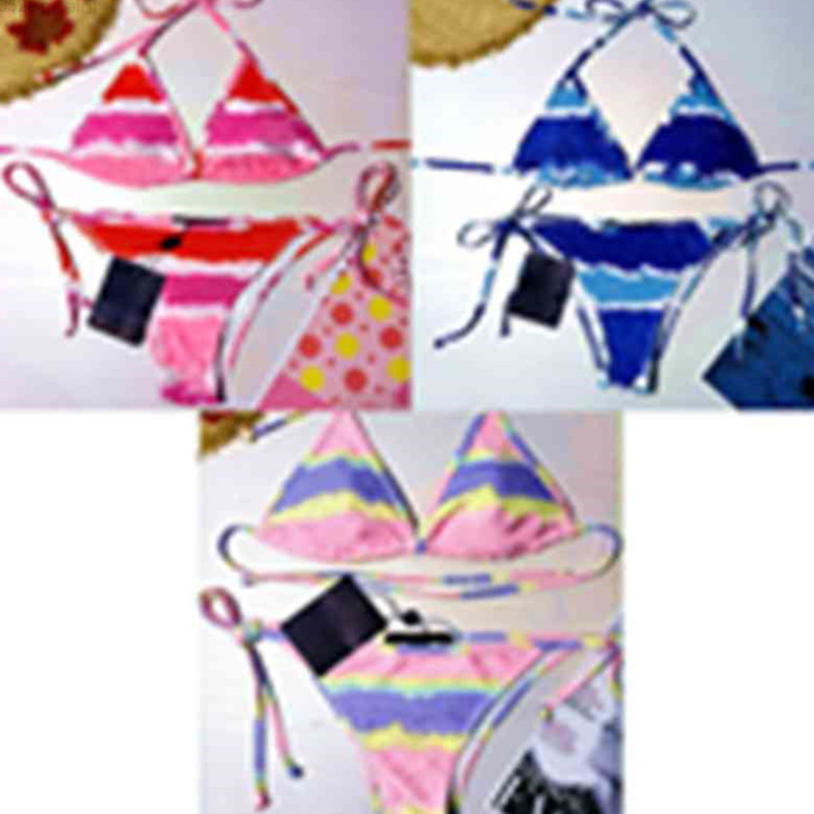 

20ss Fashion Mix Women Swimsuit Bikini set Multicolors Summer Time Beach Bathing suits Wind Swimwear High Quality Ladies Backless Split Swimsuits
