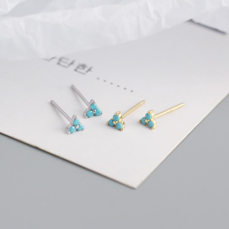 

Stud 925 Prata Esterlina Incrustada Cristal Geométrica Trevo Brincos De Luz Luxo Maduro Glamour Feminino Jóias Acessórios, Golden;silver