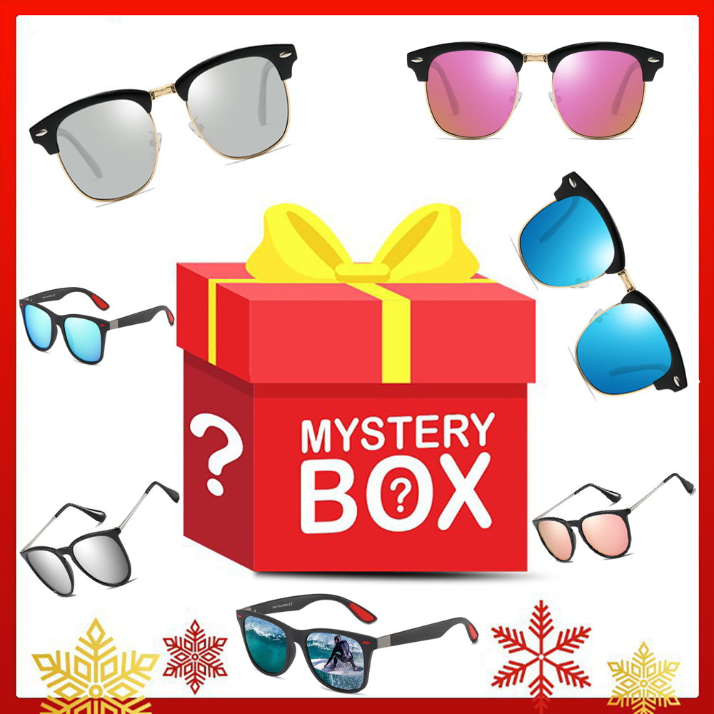 

Lucky Mystery Box Surprise Blind Box Christmas Gift Contain Sunglasses for Men Women Polarized Sunglass Sport Driving Shades Color Randomly US FBA Fast Delivery