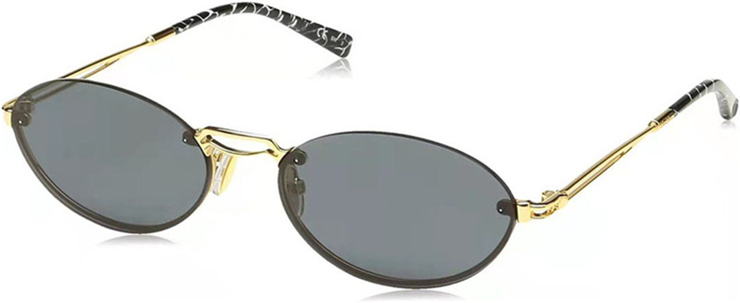 

New fashion sunglasses MM oval metal half frame popular and simple style uv400 protection glasses top quality