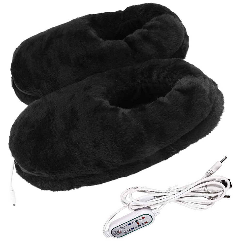 

Winter Electric Heating Slippers Heated Shoes With 3 level Temperature Control USB Foot Warmer Shoes Woman Man Christmas Gift H0827, 02